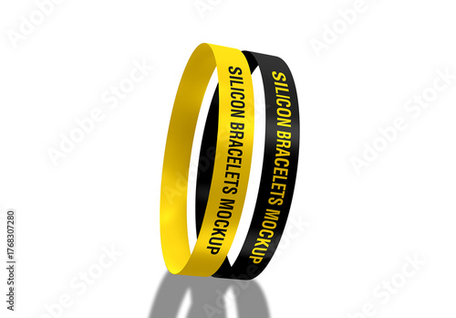 Silicon Bracelets Mockup Template