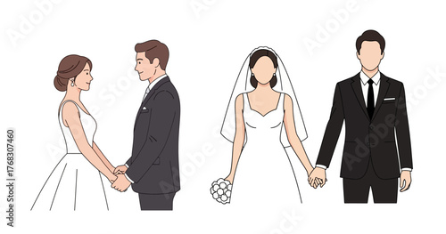 Wedding Couple Ceremony Illustration