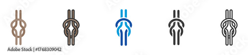 knot icon set multi style various collection