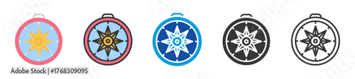 compass icon set multi style various collection