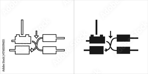 Wireless router with three antennas