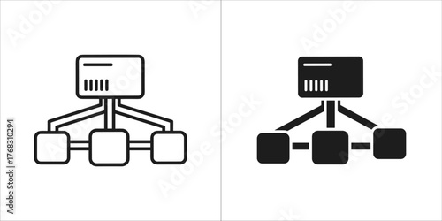 Network hub with three connected devices