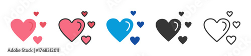 love icon set multi style various collection