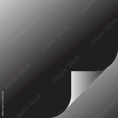 Dark Gray Page Curl Corner Design Element with vector illustration