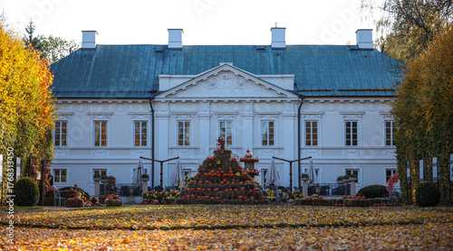 Pałac, Park, Mała Wieś, Poland, mazowieckie , jesień, kolory