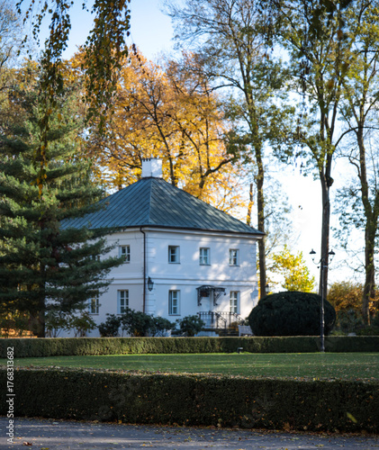 Pałac, Park, Mała Wieś, Poland, mazowieckie , jesień, kolory