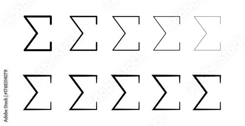 Sigma icon for mobile concept and web design