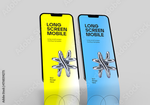 Long Scroll Screen Mobile Mockup