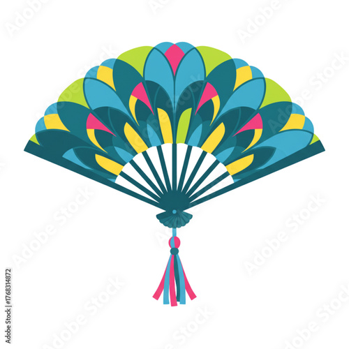 fan with tassel