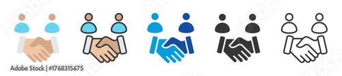 partnership icon set multi style various collection
