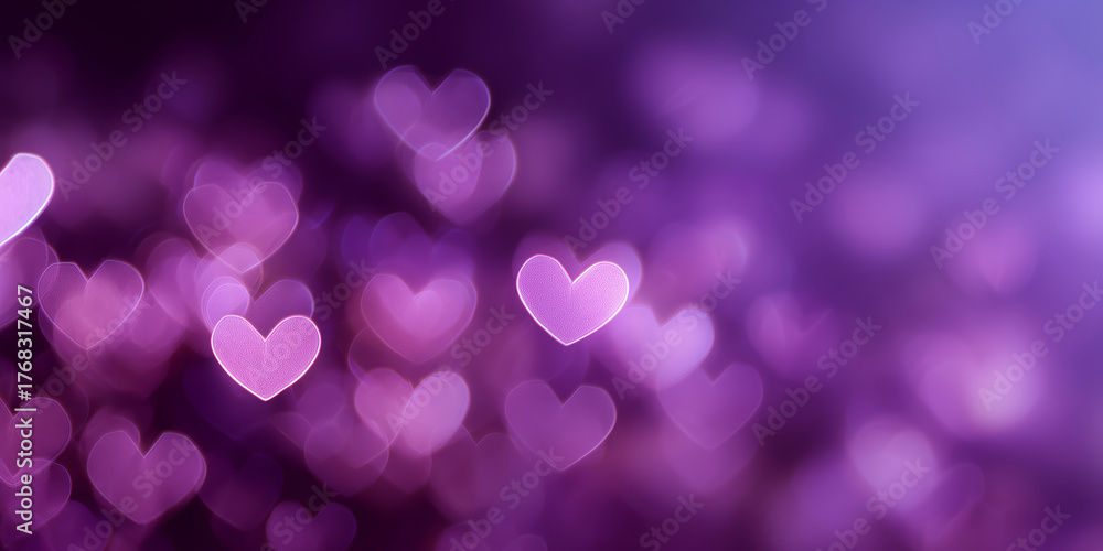 custom made wallpaper toronto digitalAbstract purple background with hearts for Mother's Day, Valentine's Day, Birthday concept