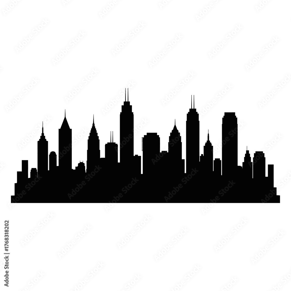 Obraz premium chicago skyline in black