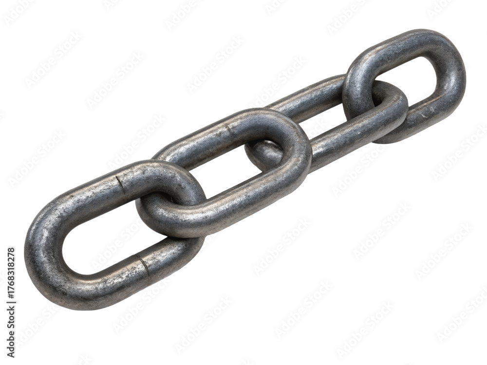 Obraz premium Metal chain link isolated on transparent background