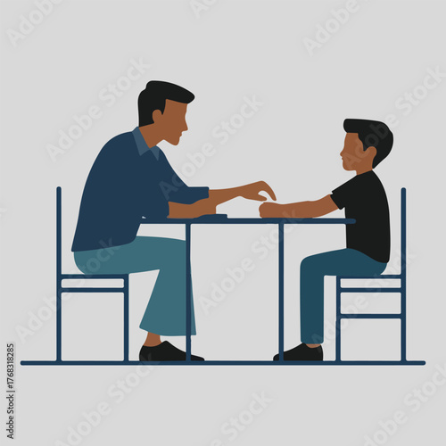 International Men’s Day minimalist vector design featuring mindfulness, strength, equality, male empowerment, friendship and wellness celebration