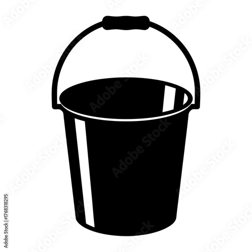 metal bucket isolated on white