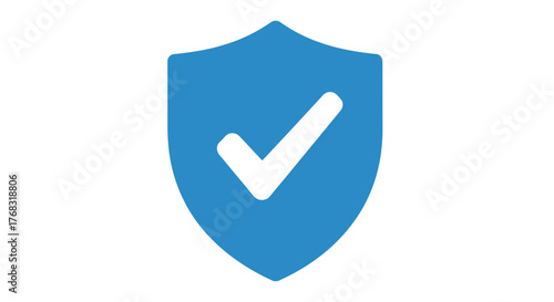 A blue shield icon with a white checkmark symbolizing security and safety.