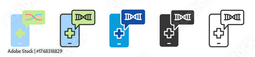 genetic counseling icon set multi style various collection