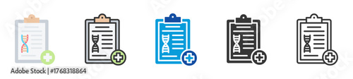 clinical genomic icon set multi style various collection