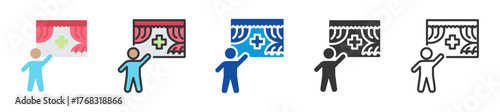 therapeutic window icon set multi style various collection