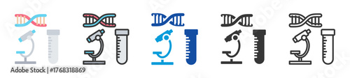 biopharmaceutical icon set multi style various collection