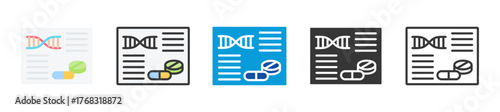 genomic medicine icon set multi style various collection