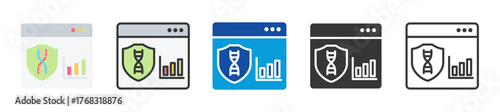 gene expression icon set multi style various collection