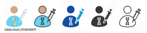 precision oncology icon set multi style various collection