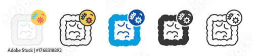 microbiome icon set multi style various collection