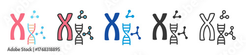 cytogenetic icon set multi style various collection
