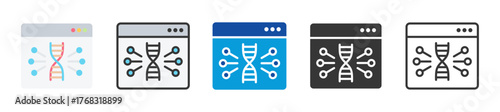 functional genomic icon set multi style various collection
