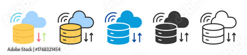 cloud storage icon set multi style various collection