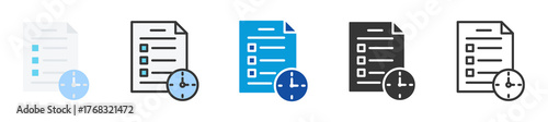 time management icon set multi style various collection