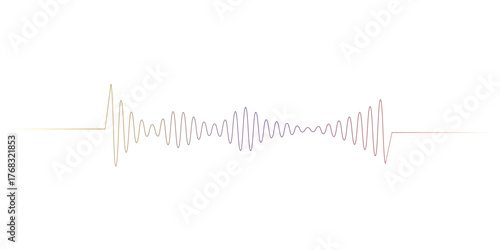 Continuous line sound wave music audio icon one art voice hand. Podcast wave line sound soundwave noise sketch drawn drawing doodle outline recording frequency vocal waveform microphone background