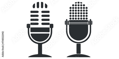 Microphone with sound wave icon. microphone icon with sound waves digital audio recording device.Voice message and podcast symbol.Audio speech podcast mic symbol on transparent background