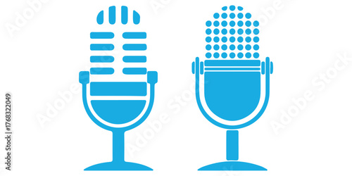 Microphone with sound wave icon. microphone icon with sound waves digital audio recording device.Voice message and podcast symbol.Audio speech podcast mic symbol on transparent background