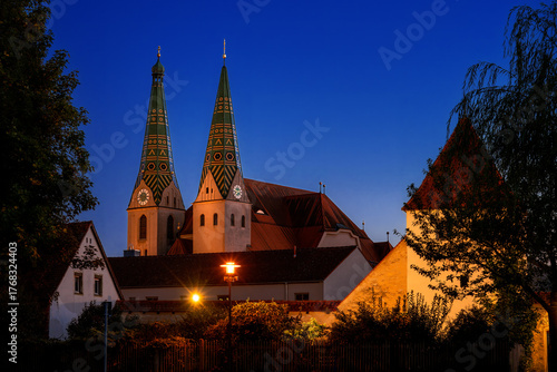 Historic church of Beilngries at night