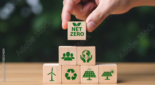 Building a sustainable future with eco-friendly technology and business innovationsStock photo for website - Business and technology concept photo
