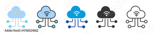 internet of things icon set multi style various collection