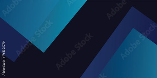 Blue abstract gradient shapes background. Vector illustration