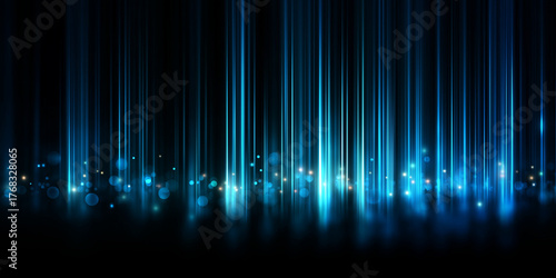 Blue Sparkle Particles Digital Design Illustration