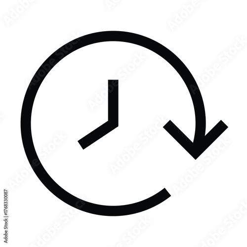 Outline history icon for recent activity and past records.