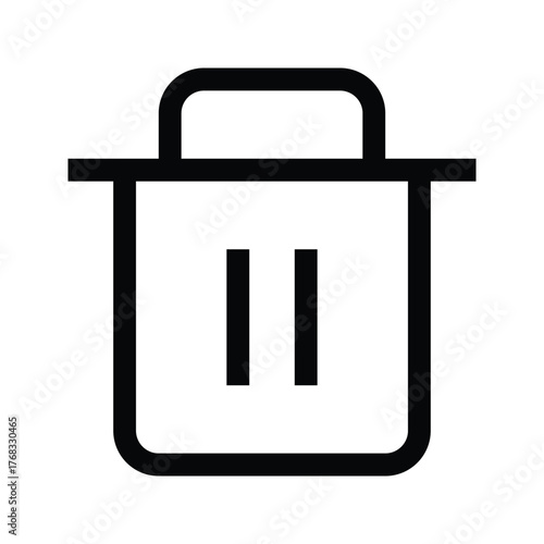 Outline delete/trash icon to remove or erase an item.