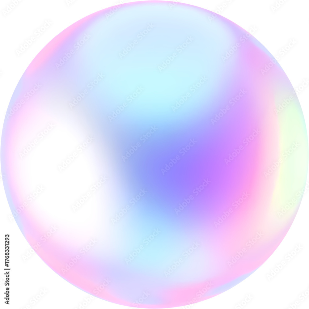 Obraz premium 3D Iridescent Rainbow Abstract Fluid