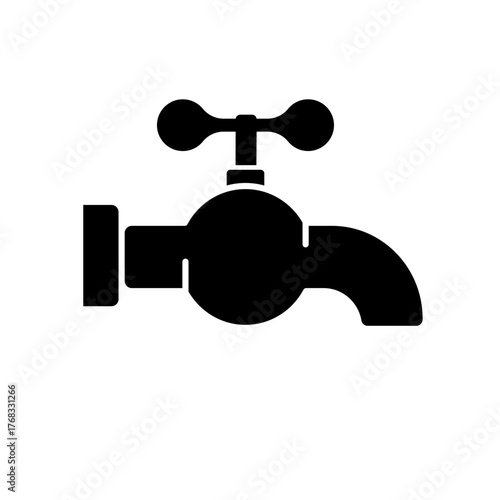 Water tap, faucet,  valve   - vector icon