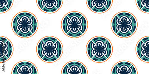 vector illustration arabic geometric ornaments seamless mosaic