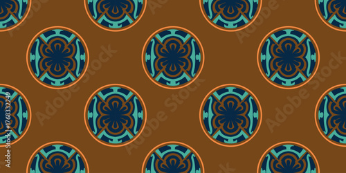 vector illustration oriental wall art seamless tile backgroundзначений)