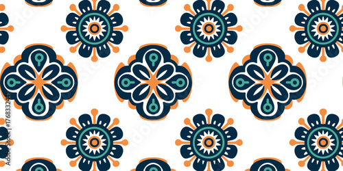 vector illustration traditional moroccan mosaic pattern seamless