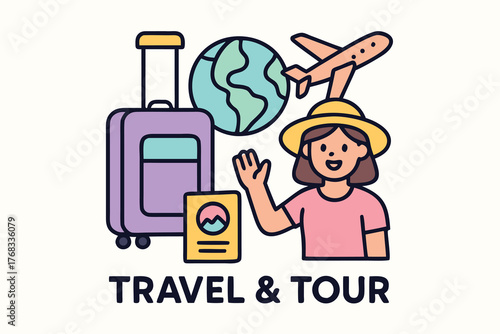 Travel and tour vector art work