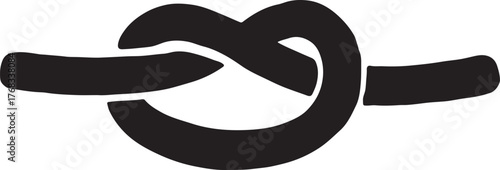 Hand-drawn rope and knot doodle vector, perfect for camping, climbing, and outdoor adventure design.