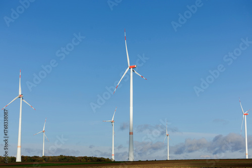 Wind Turbine Under Blue Sky
